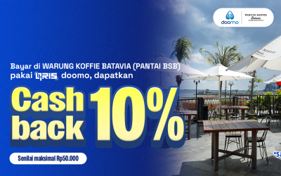 Cashback QRIS 10% di WKB Pantai BSB Pakai doomo!
